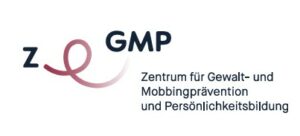Logo_Zentrum für Gewaltprävention Bild mit einer Lupe, Reagenzglas, Bakterium und DNA Strang